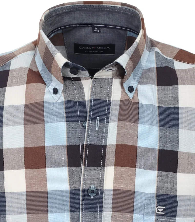 CASAMODA Hemden*Freizeithemd Kurzarm Blau