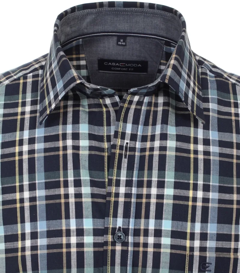 CASAMODA Hemden*Freizeithemd Kurzarm Blau