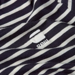 G-star Raw Shirts*Front seam stripe r t wmn osaka blue-lt chalk stripe