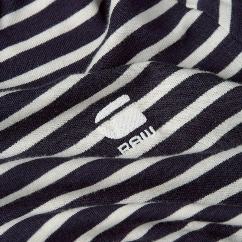 G-star Raw Shirts*Front seam stripe r t wmn osaka blue-lt chalk stripe