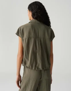 Opus Blusen*Fropi olive leaf