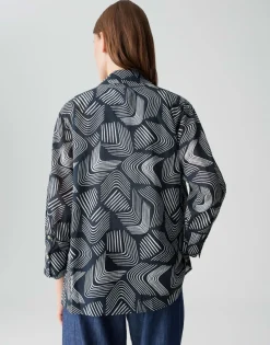 Opus Blusen*Fumina move coal blue