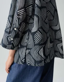 Opus Blusen*Fumina move coal blue