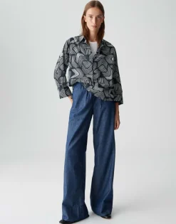 Opus Blusen*Fumina move coal blue