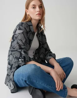 Opus Blusen*Fumina move coal blue