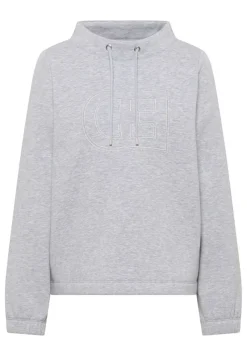 Cecil Pullover & Sweatshirts*Funnelneck Sweatshirt luna grey melange