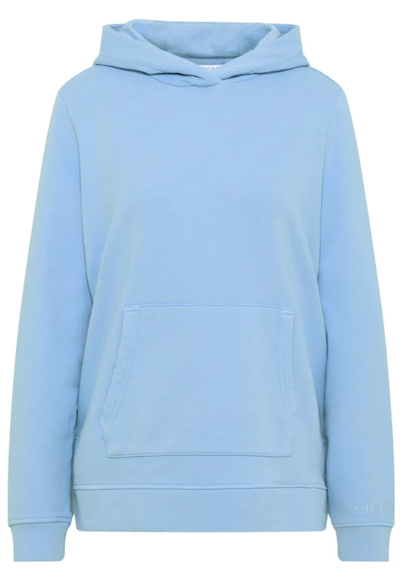 Cecil Pullover & Sweatshirts*Garment dyed Hoodie light sky blue