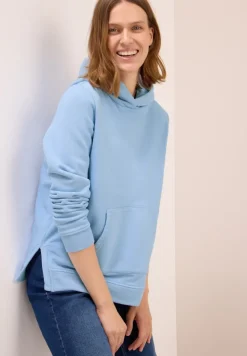 Cecil Pullover & Sweatshirts*Garment dyed Hoodie light sky blue
