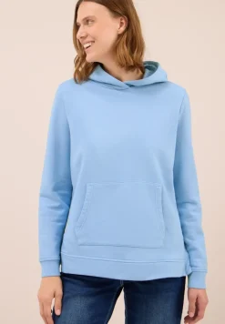 Cecil Pullover & Sweatshirts*Garment dyed Hoodie light sky blue