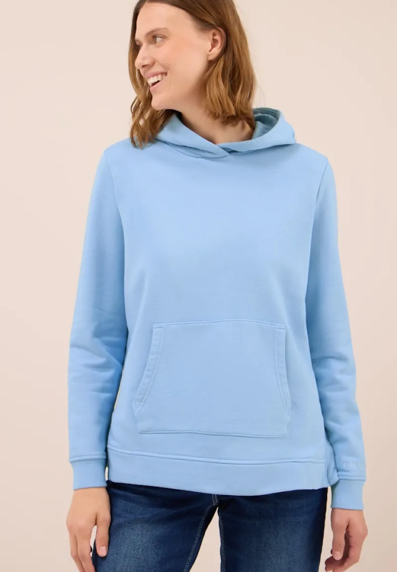 Cecil Pullover & Sweatshirts*Garment dyed Hoodie light sky blue