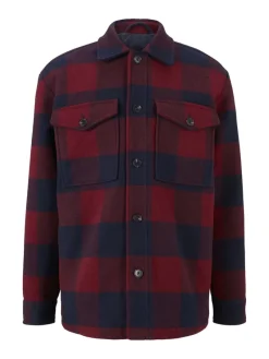 Tom Tailor Denim Jacken*Gefütterte Hemdjacke mit Brusttaschen burgundy navy big vichy check