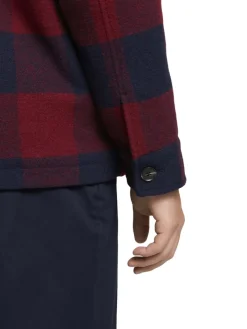 Tom Tailor Denim Jacken*Gefütterte Hemdjacke mit Brusttaschen burgundy navy big vichy check