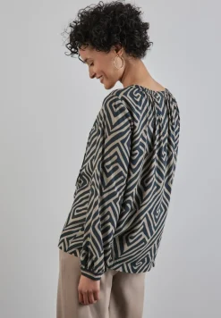 Street One Blusen*Gemusterte Bluse cool vintage green