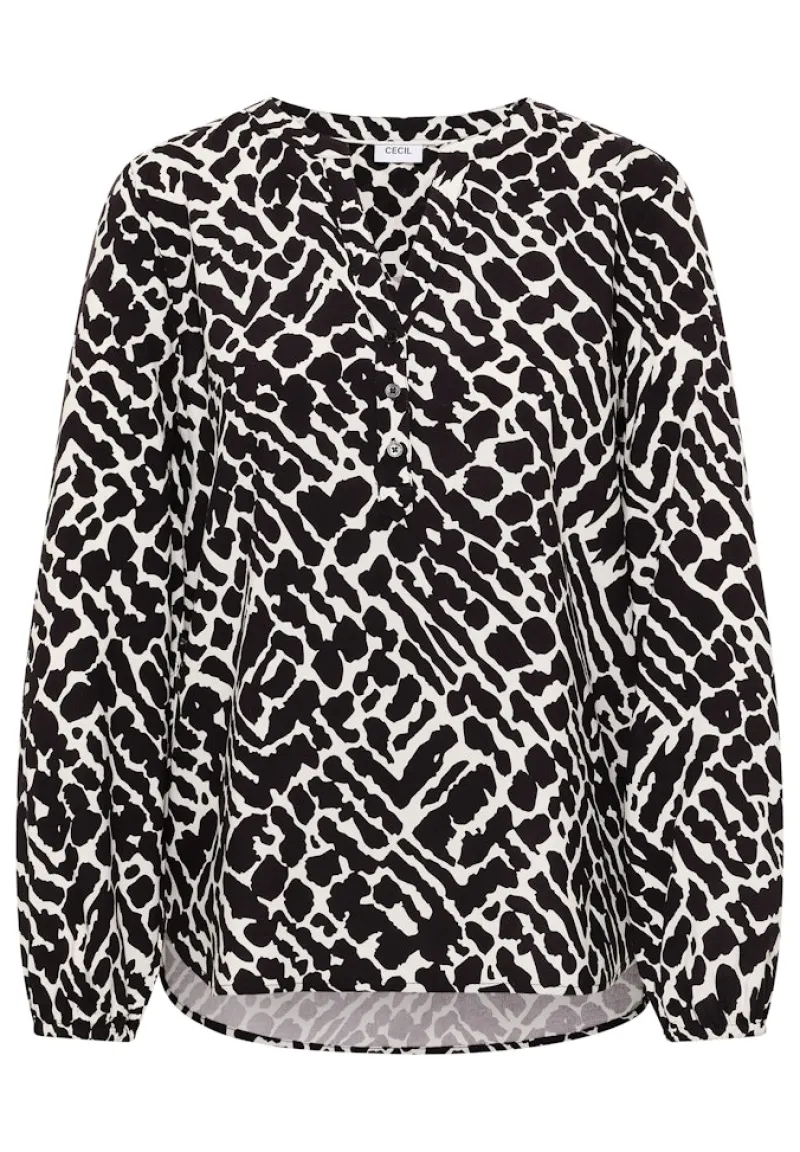 Cecil Blusen*Gemusterte Bluse eggplant red