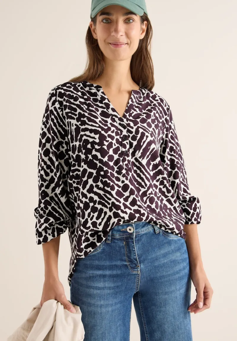 Cecil Blusen*Gemusterte Bluse eggplant red