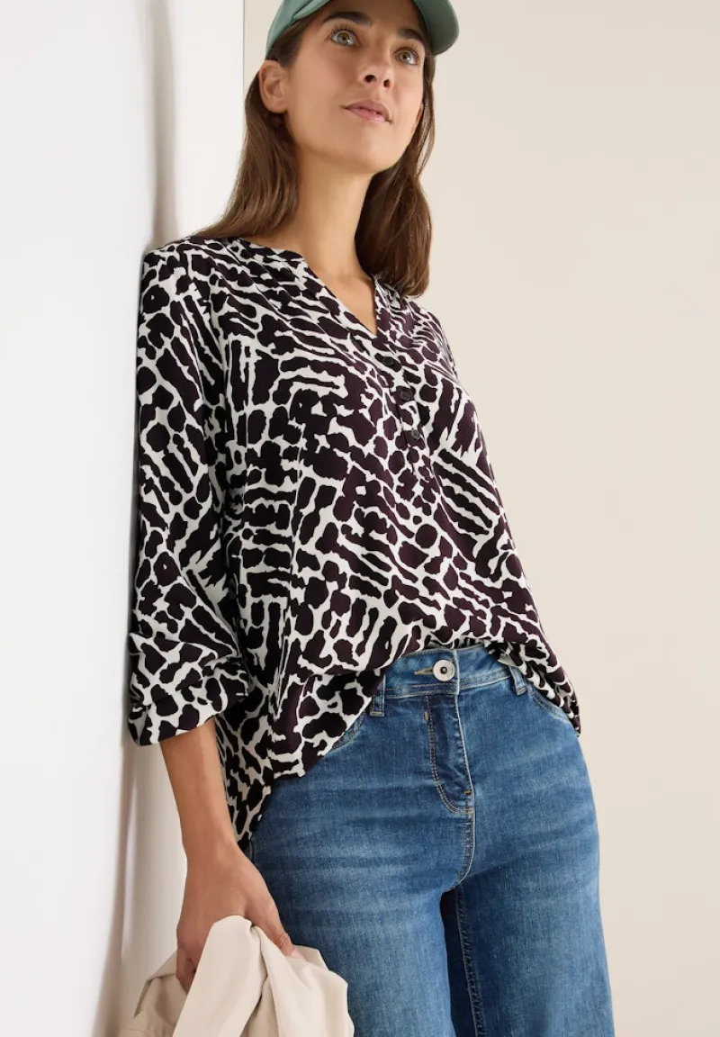 Cecil Blusen*Gemusterte Bluse eggplant red