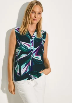 Cecil Shirts*Gemusterte Bluse fir green