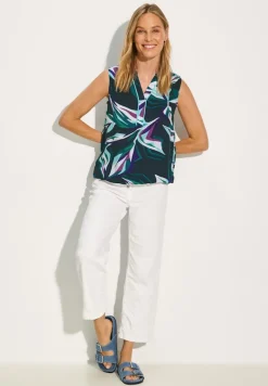 Cecil Shirts*Gemusterte Bluse fir green