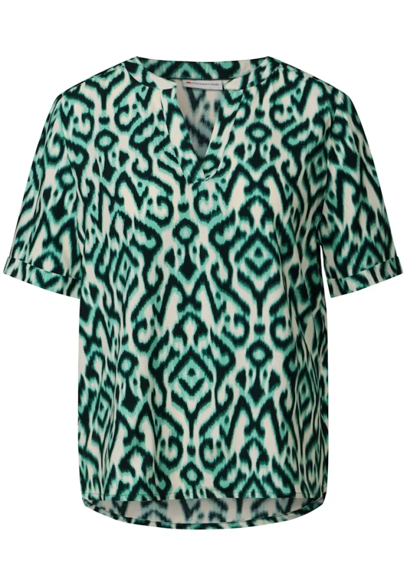 Street One Blusen*Gemusterte Bluse hunter green