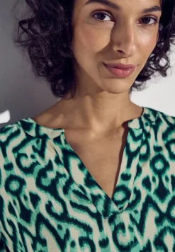 Street One Blusen*Gemusterte Bluse hunter green