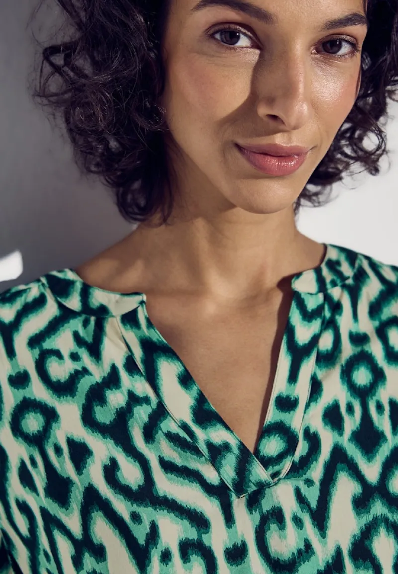 Street One Blusen*Gemusterte Bluse hunter green