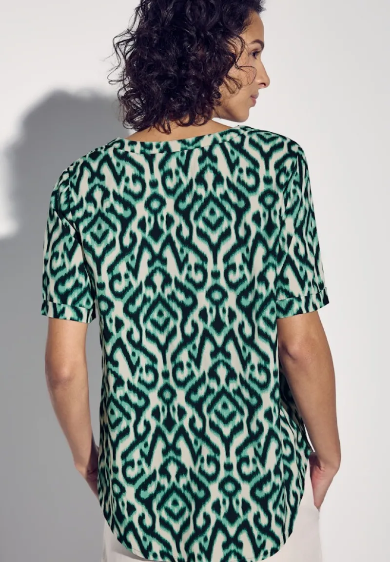Street One Blusen*Gemusterte Bluse hunter green