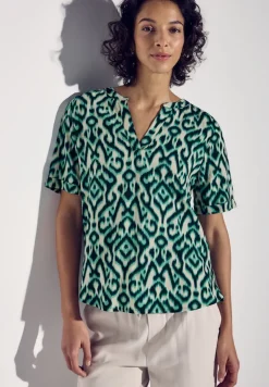 Street One Blusen*Gemusterte Bluse hunter green