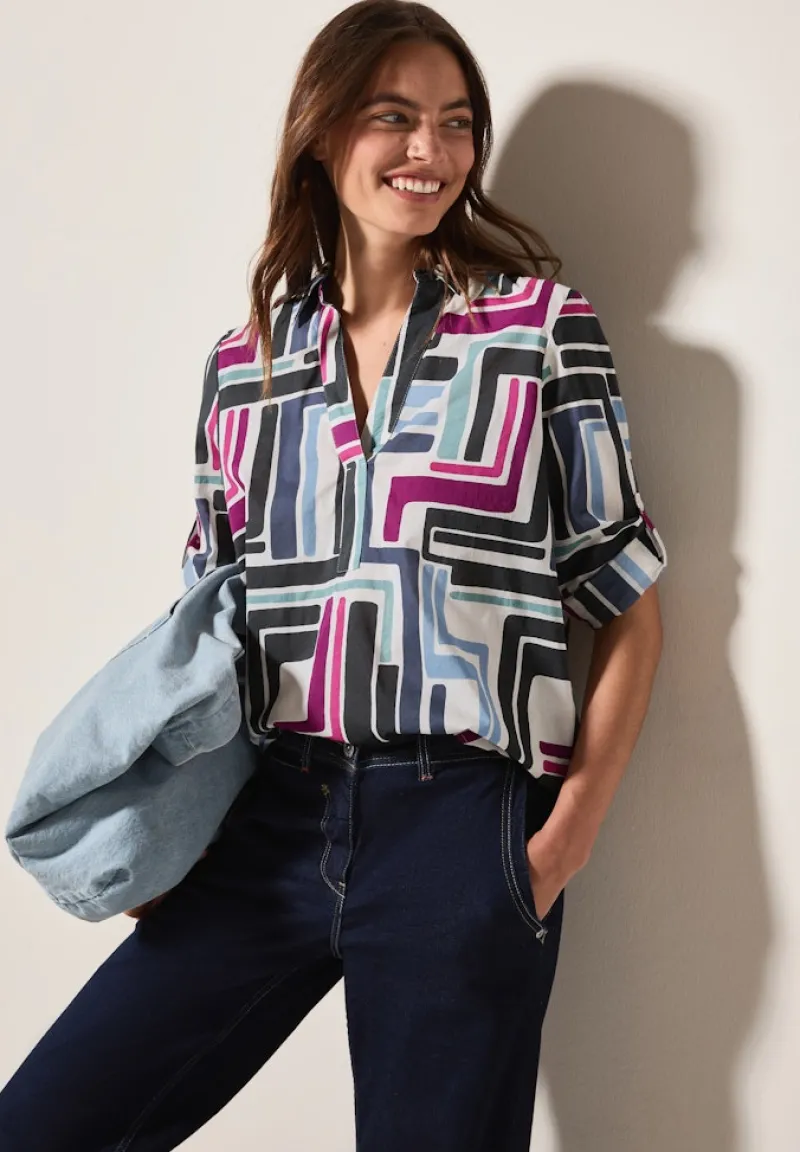 Cecil Blusen*Gemusterte Bluse light alabaster white