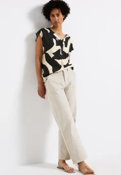 Street One Blusen*Gemusterte Bluse whale tail grey