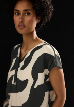 Street One Blusen*Gemusterte Bluse whale tail grey