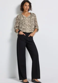 Street One Blusen*Gemusterte Chiffon-Tunika morning beige