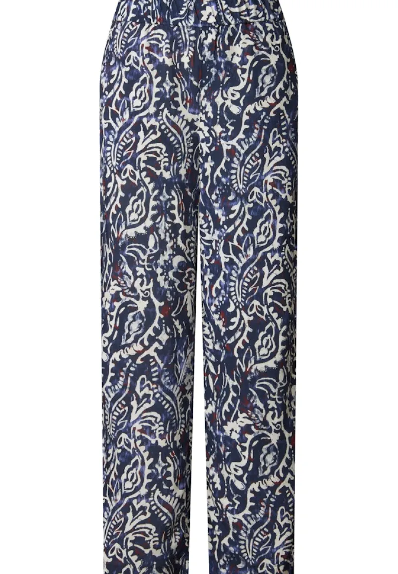 STREET ONE STUDIO Hosen*Gemusterte Culotte dark void blue