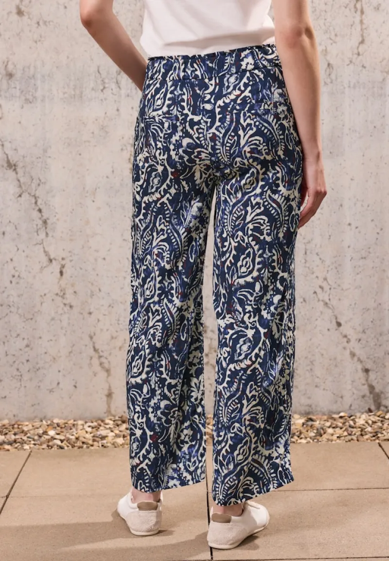 STREET ONE STUDIO Hosen*Gemusterte Culotte dark void blue