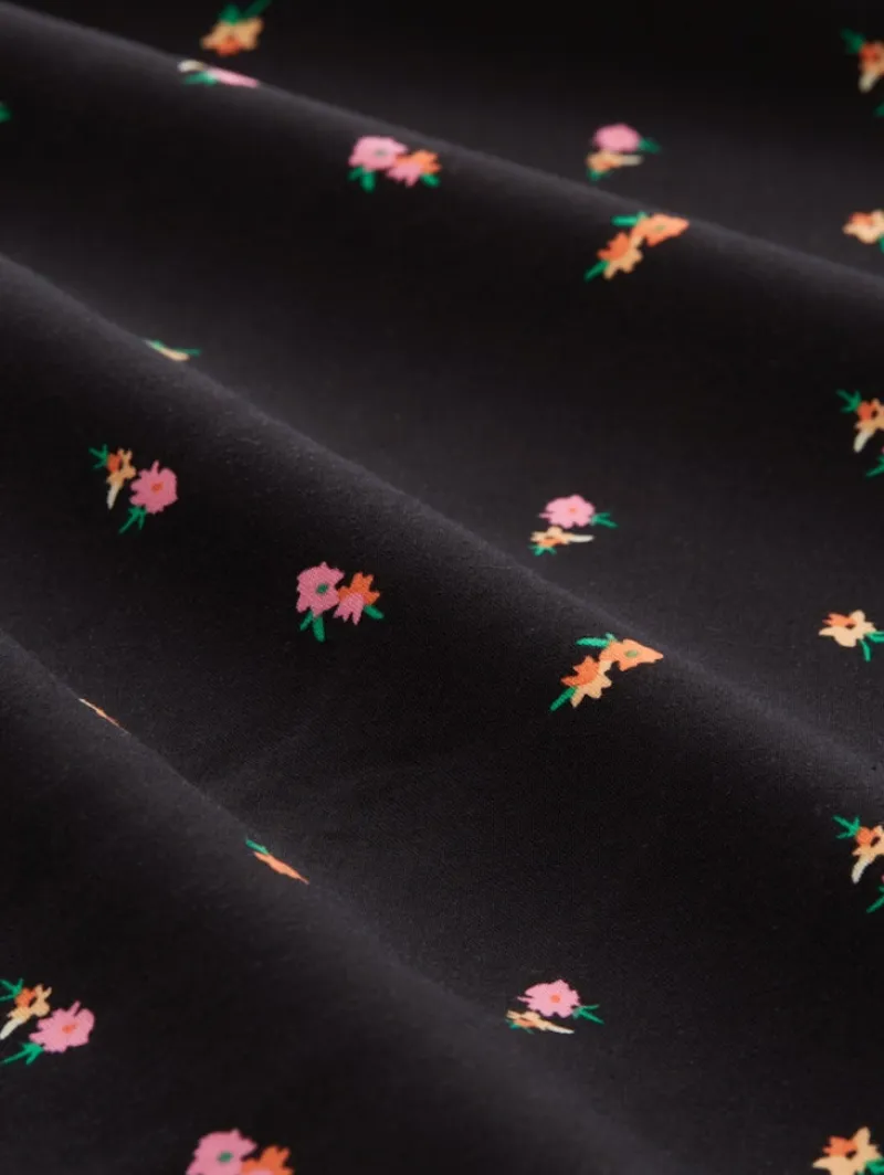 Tom Tailor Denim Blusen*Gemusterte Kurzarm-Bluse small black flower print