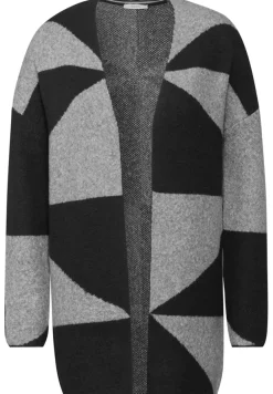 Cecil Pullover & Sweatshirts*Gemusterte Strickjacke Black