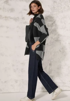 Cecil Pullover & Sweatshirts*Gemusterte Strickjacke Black