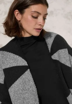 Cecil Pullover & Sweatshirts*Gemusterte Strickjacke Black