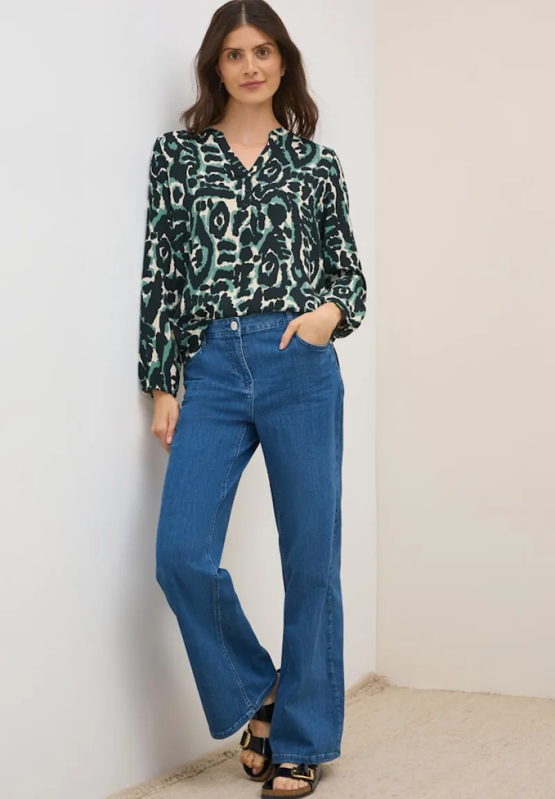 Cecil Blusen*Gemusterte Tunika ink green