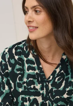 Cecil Blusen*Gemusterte Tunika ink green