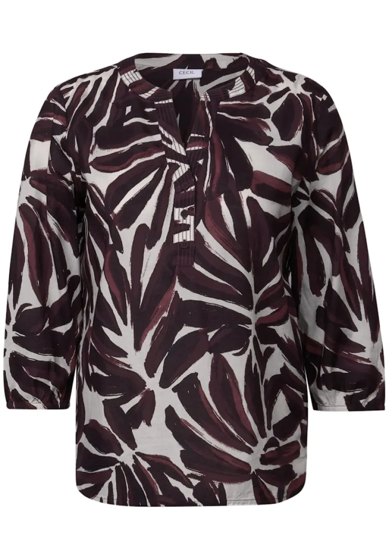 Cecil Blusen*Gemusterte Tunika mulberry red
