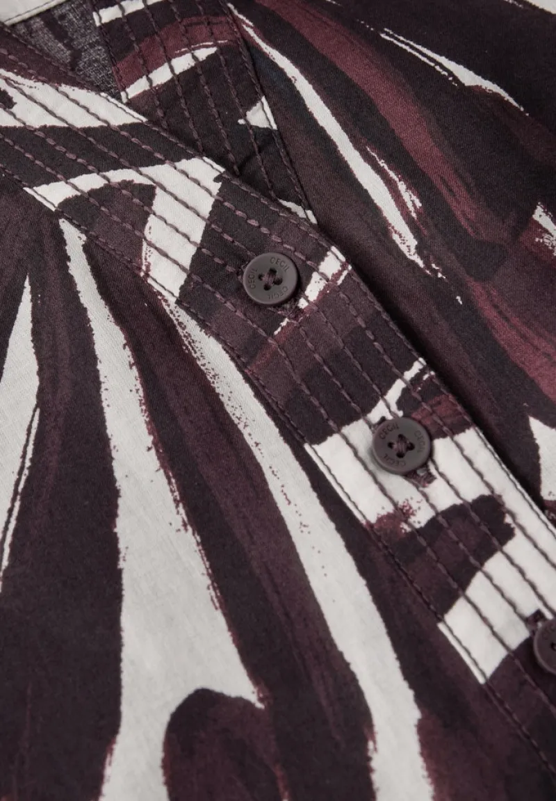 Cecil Blusen*Gemusterte Tunika mulberry red