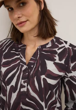 Cecil Blusen*Gemusterte Tunika mulberry red