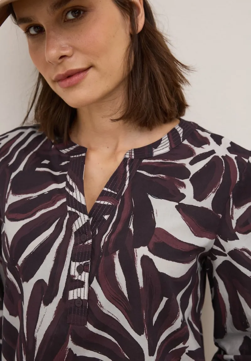 Cecil Blusen*Gemusterte Tunika mulberry red