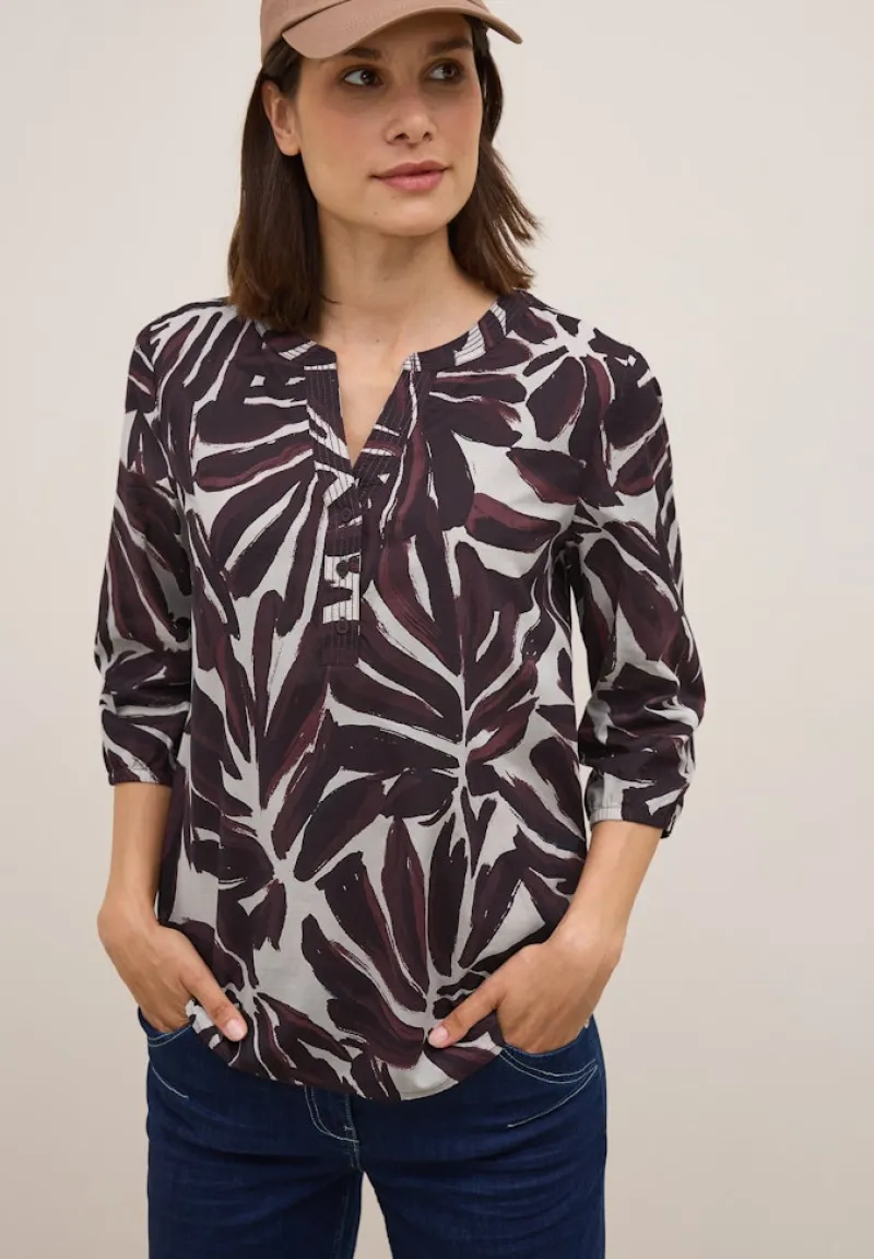 Cecil Blusen*Gemusterte Tunika mulberry red