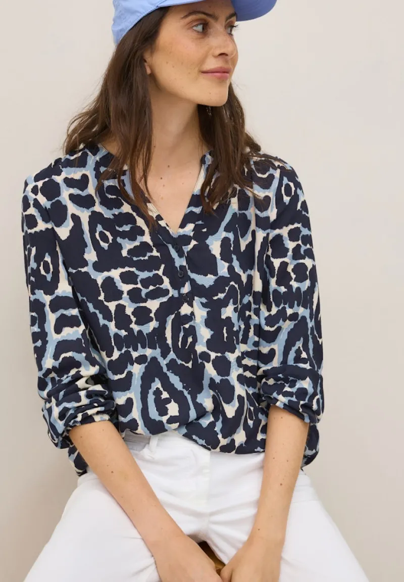 Cecil Blusen*Gemusterte Tunika urban dark blue