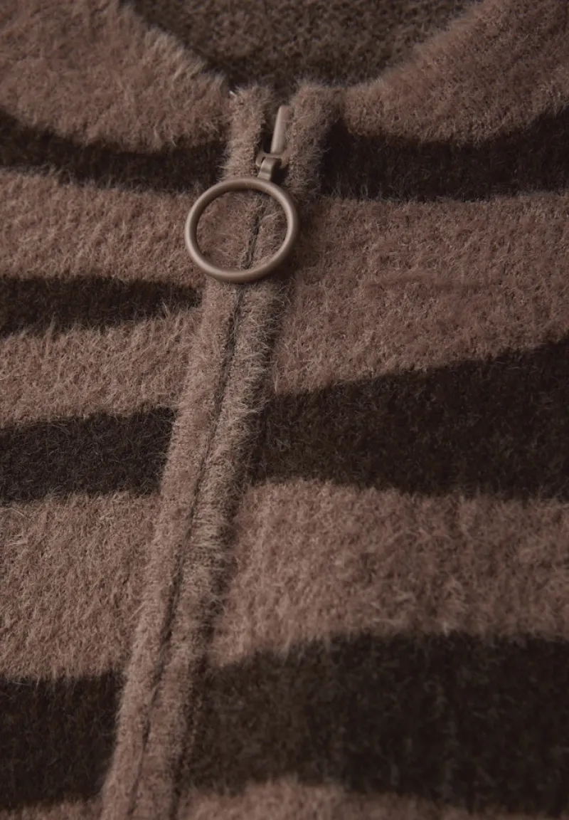 Street One Pullover & Sweatshirts*Gemusterter Cardigan silk brown