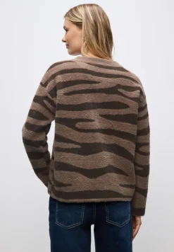 Street One Pullover & Sweatshirts*Gemusterter Cardigan silk brown
