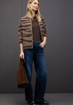 Street One Pullover & Sweatshirts*Gemusterter Cardigan silk brown