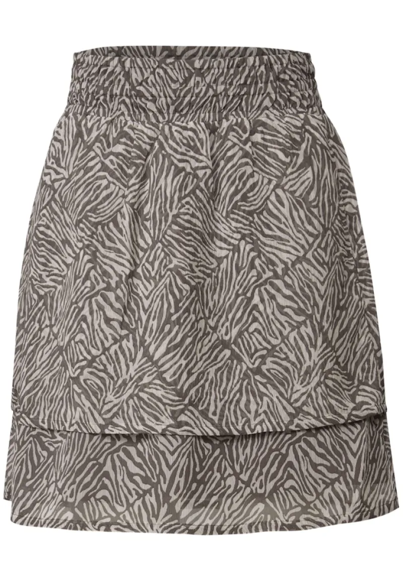 Street One Röcke*Gemusterter Chiffon-Rock nomad brown