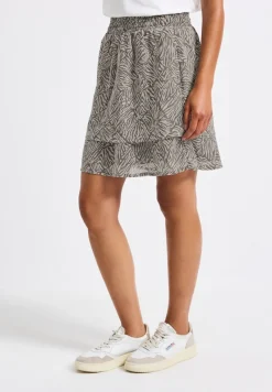 Street One Röcke*Gemusterter Chiffon-Rock nomad brown